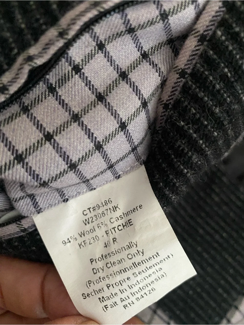 KROON Richie Hybrid Sport Coat Mens size 40 R Hunting Jacket Wool Cashmere Gray